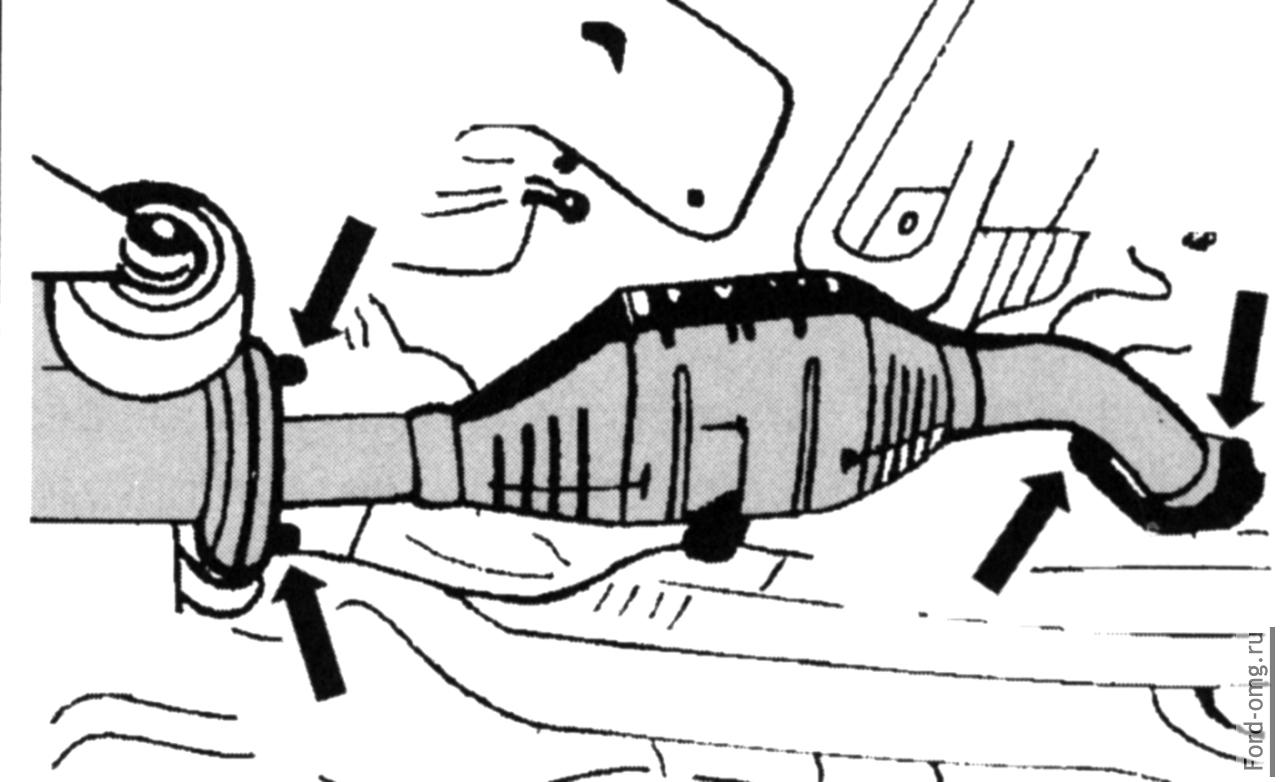 18.2.2. Снятие и установка каталитического нейтрализатора